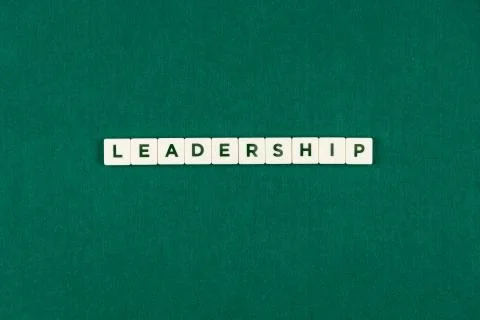 Isolated concept of word leadership written with chips Stock Photos