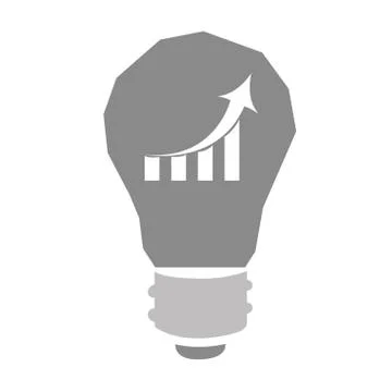 Isolated conceptual lightbulb Stock Illustration