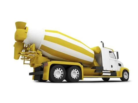 Isolated concrete mixer with clipping path Stock Illustration