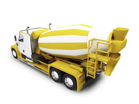 Isolated concrete mixer with clipping path Stock Illustration