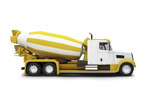 Isolated concrete mixer with clipping path Stock Illustration