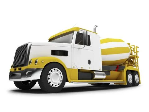 Isolated concrete mixer with clipping path Stock Illustration