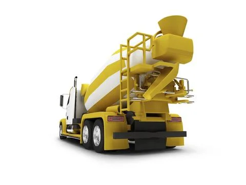Isolated concrete mixer with clipping path Stock Illustration