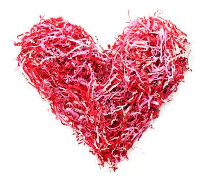 Isolated Confetti Heart Shape Fotos de archivo