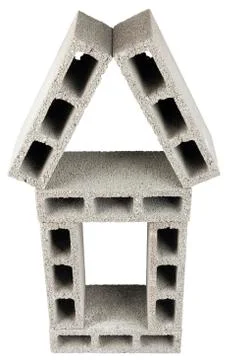 Isolated construction blocks - home Stock Photos