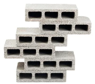 Isolated construction blocks - six. Stock Photos