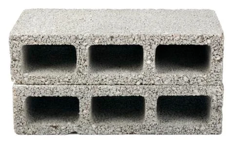 Isolated construction blocks - two Stock Photos