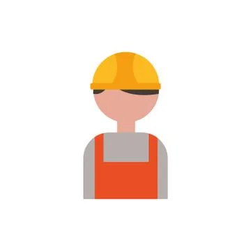 Isolated construction builder flat design Stock Illustration