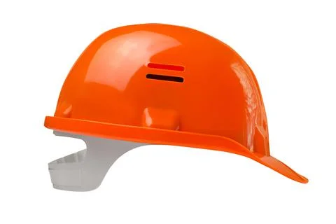 Isolated  construction helmet side view. Stock Photos