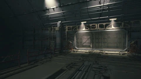 Isolated containment bay equipped with hazard markers and monitoring devices Stock Footage 341582103