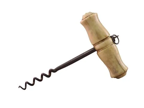 Isolated corkscrew on white background Foto stock