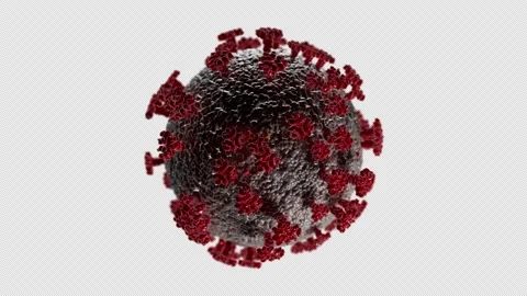 Isolated Coronavirus, Sars COV-2 Cell With Transparent Background. Video stock 228908579