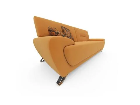 Isolated couch over white background Stock-Illustration