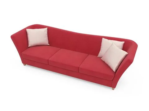 Isolated couch over white background Stock Illustration