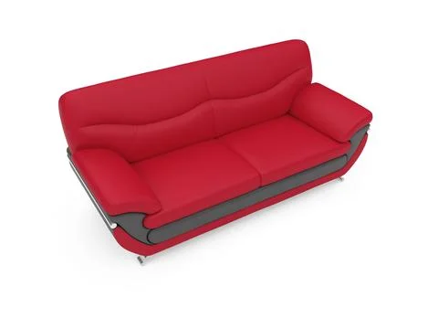 Isolated couch over white background Stock Illustration