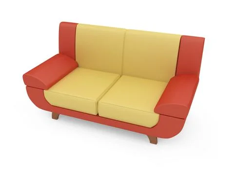 Isolated couch over white background Stock-Illustration