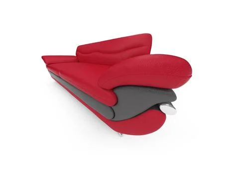 Isolated couch over white background Stock Illustration