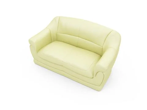 Isolated couch over white background Stock Illustration