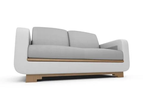 Isolated couch over white background Stock Illustration