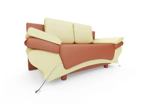 Isolated couch over white background Stock-Illustration