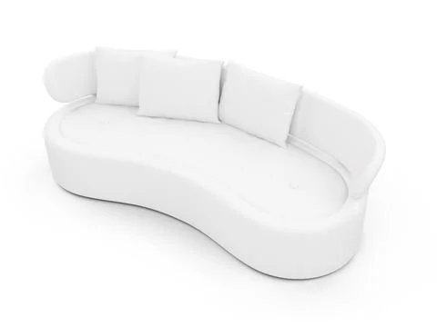 Isolated couch over white background Stock Illustration
