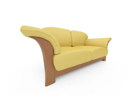 Isolated couch over white background Stock Illustration