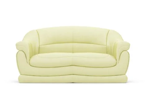 Isolated couch over white background Stock Illustration