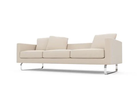 Isolated couch over white background Stock Illustration
