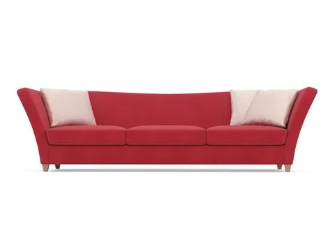 Isolated couch over white background Stock Illustration