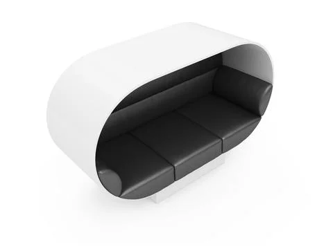 Isolated couch over white background Stock Illustration