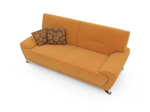 Isolated couch over white background Stock Illustration