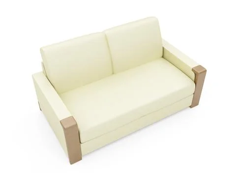 Isolated couch over white background Stock Illustration