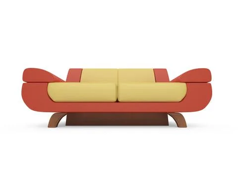 Isolated couch over white background Stock-Illustration