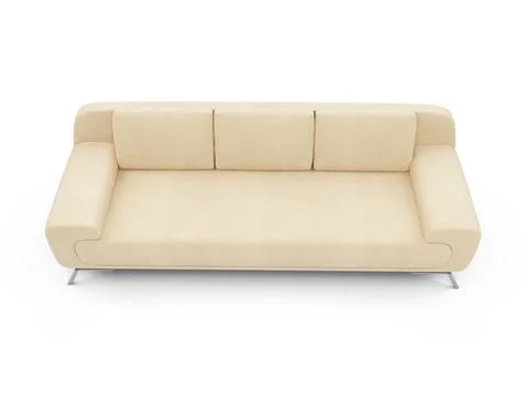Isolated couch over white background Stock Illustration