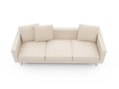 Isolated couch over white background Stock Illustration