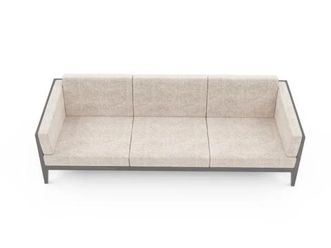 Isolated couch over white background Stock Illustration