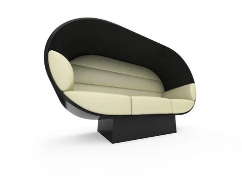 Isolated couch over white background Stock Illustration