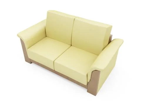 Isolated couch over white background Stock Illustration
