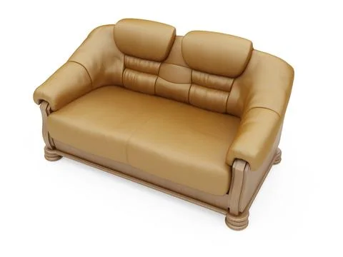 Isolated couch over white background Stock Illustration