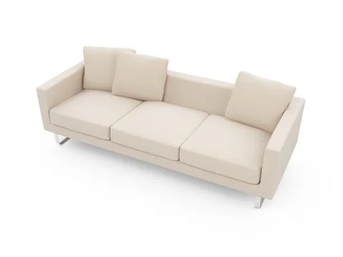 Isolated couch over white background Stock Illustration