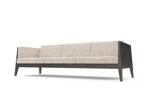 Isolated couch over white background Stock Illustration
