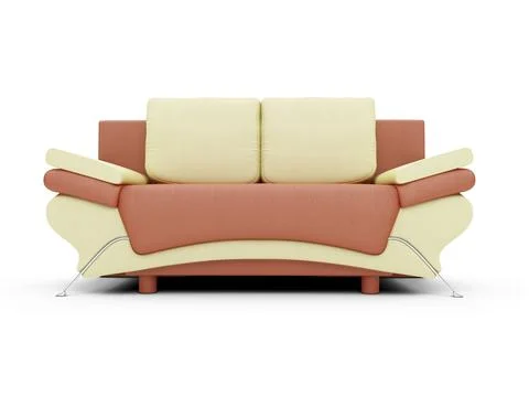 Isolated couch over white background Stock-Illustration