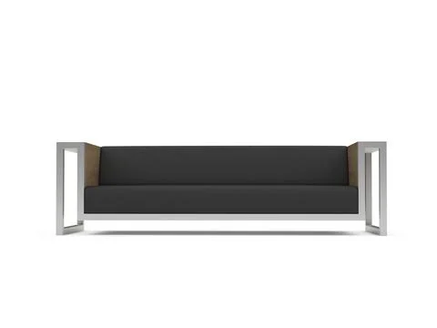 Isolated couch over white background Stock Illustration