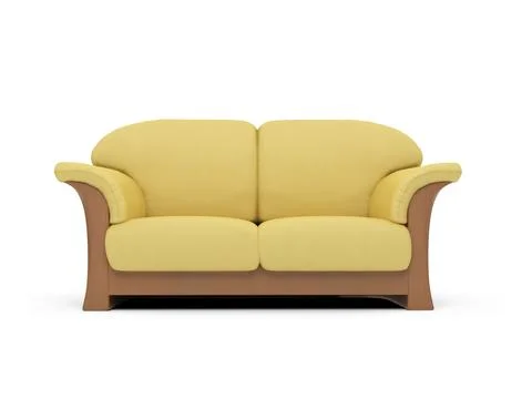 Isolated couch over white background Stock Illustration