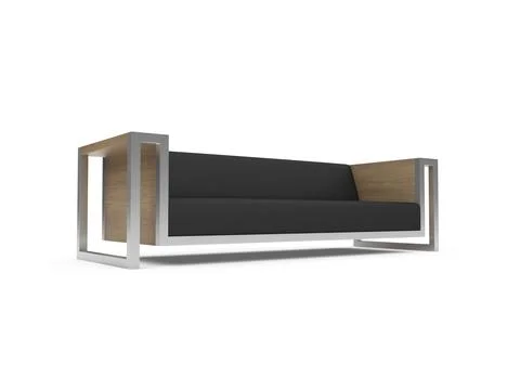Isolated couch over white background Stock Illustration