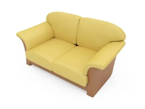 Isolated couch over white background Stock Illustration