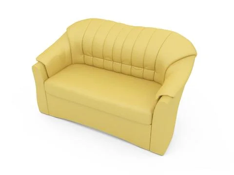 Isolated couch over white background Stock Illustration
