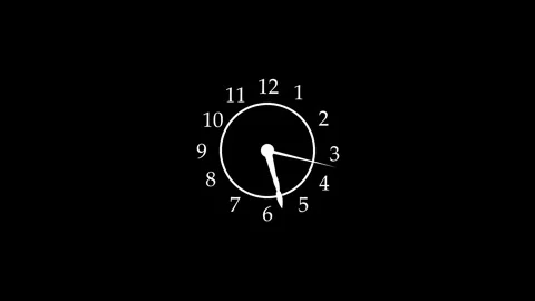Isolated Countdown Analog Clock Graphic, Analog Timer with Countdown Animatio 库存影片 309965057