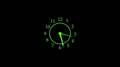 Isolated Countdown Analog Clock Graphic, Analog Timer with Countdown Animatio Vídeos de archivo 309965074