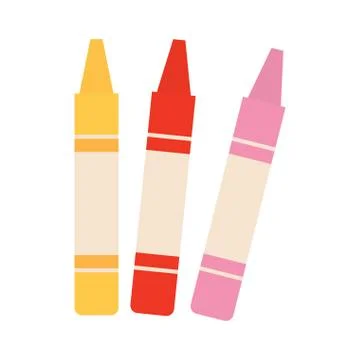 Isolated crayons icon Stock Illustration